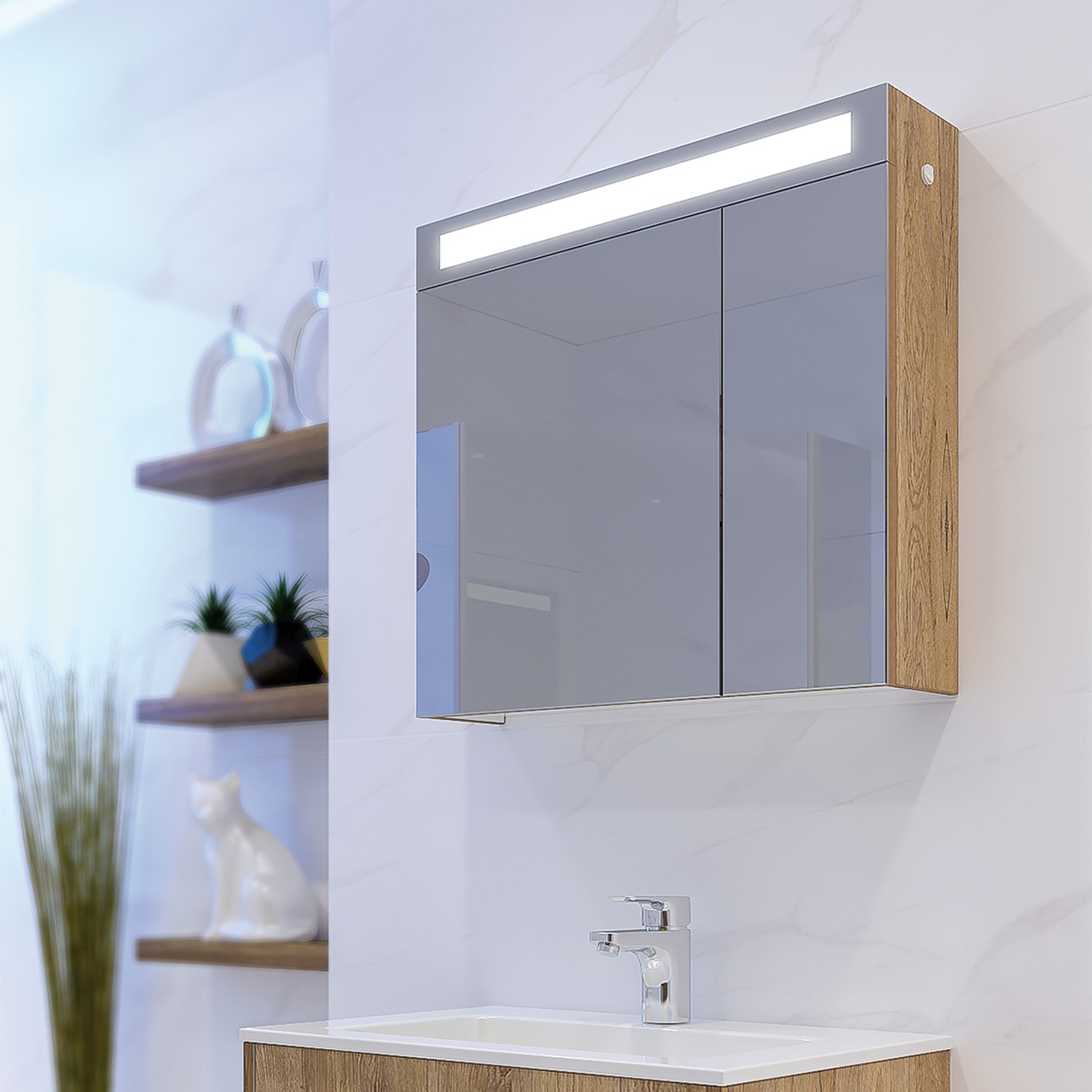 Горен шкаф за баня Ема