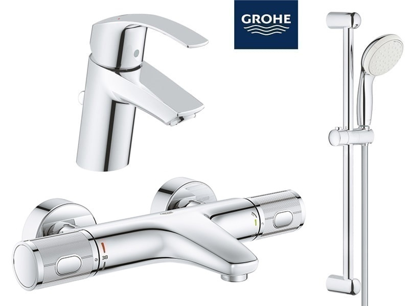 Комплект смесители Eurosmart, Grohtherm 1000 и New Tempesta