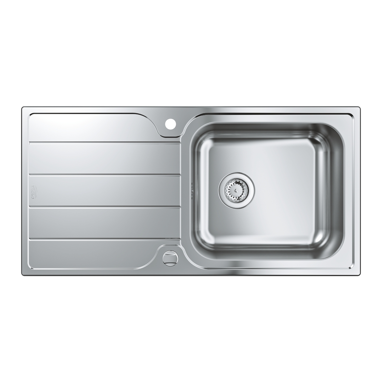 Кухненска мивка Grohe K500 от неръждаема стомана с отцедник