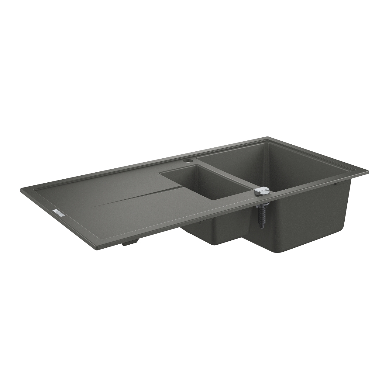 Композитна двойна кухненска мивка Grohe K400 с отцедник