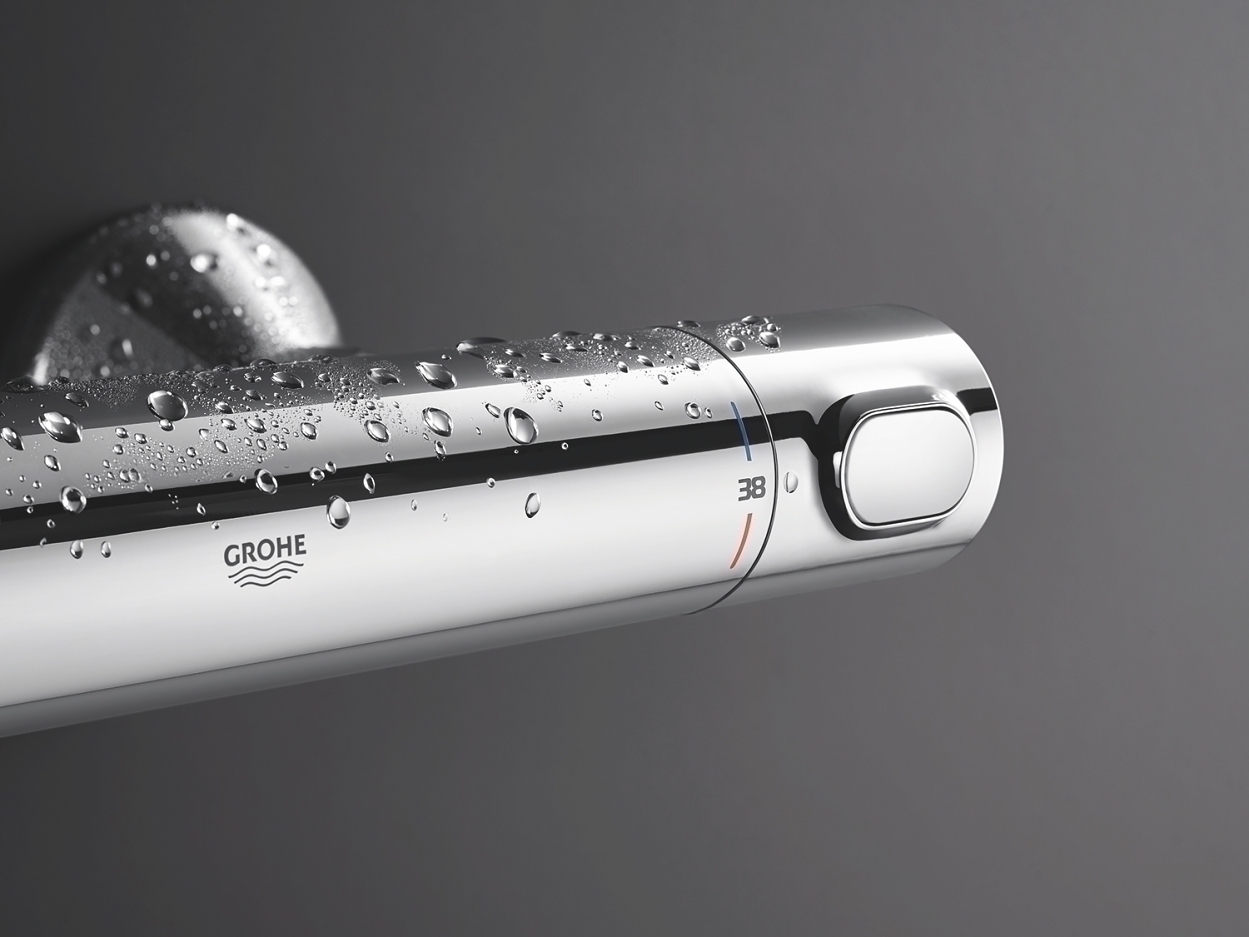 Термостатен смесител Grohtherm 500 с тръбно окачване и душ Tempesta 100
