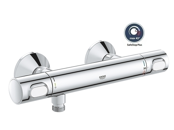 Термостатен смесител Grohtherm 500 с тръбно окачване и душ Tempesta 100